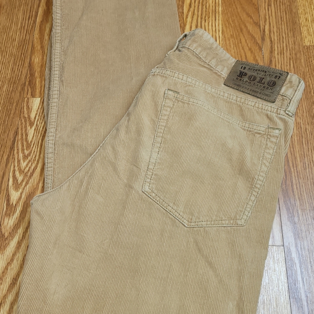 Polo Ralph Lauren Stretch Classic Fit Corduroy Pants Dark Tan/Camel 34/32